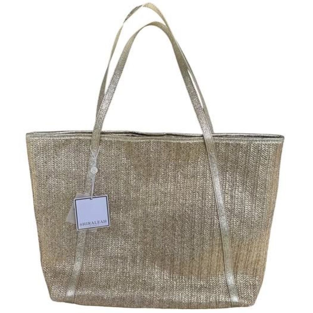 Shiraleah Chicago Ava Tote Gold NEW Beach Summer Bag Shopper